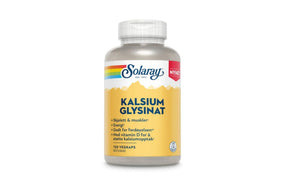 Kalsiumkapsler med vitamin D3 fra Solaray i boks