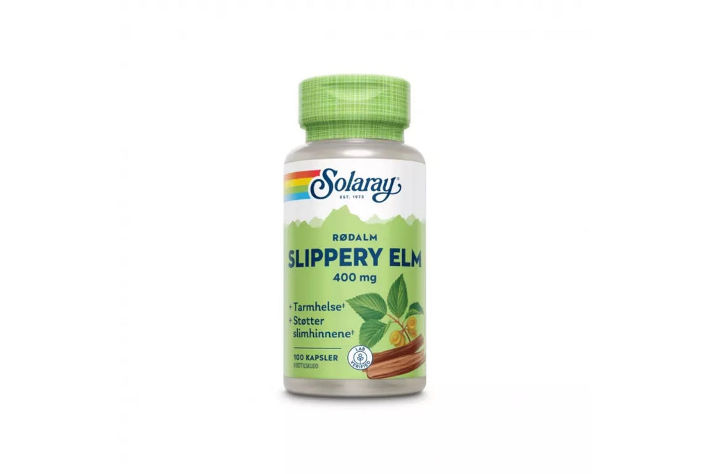 Solaray Slippery Elm 400 mg 100 kapsler – For fordøyelse og lindring av slimhinner