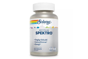 Multivitaminkapsler med jern fra Solaray i boks