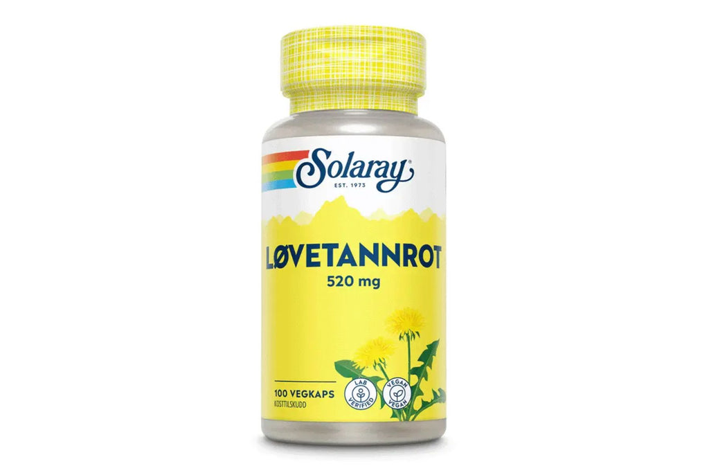 Solaray Løvetannrot 520 mg – Styrker Leverens Avgiftning og Fordøyelse