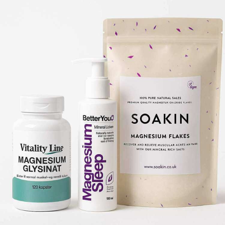 Søvn- og restitusjonspakke med magnesium – for ro, avslapning og god natt