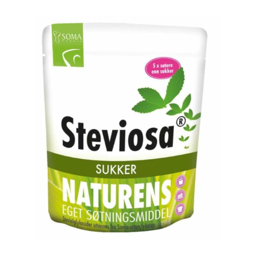 Steviosa sukker med stevia og erytritol 250 gram