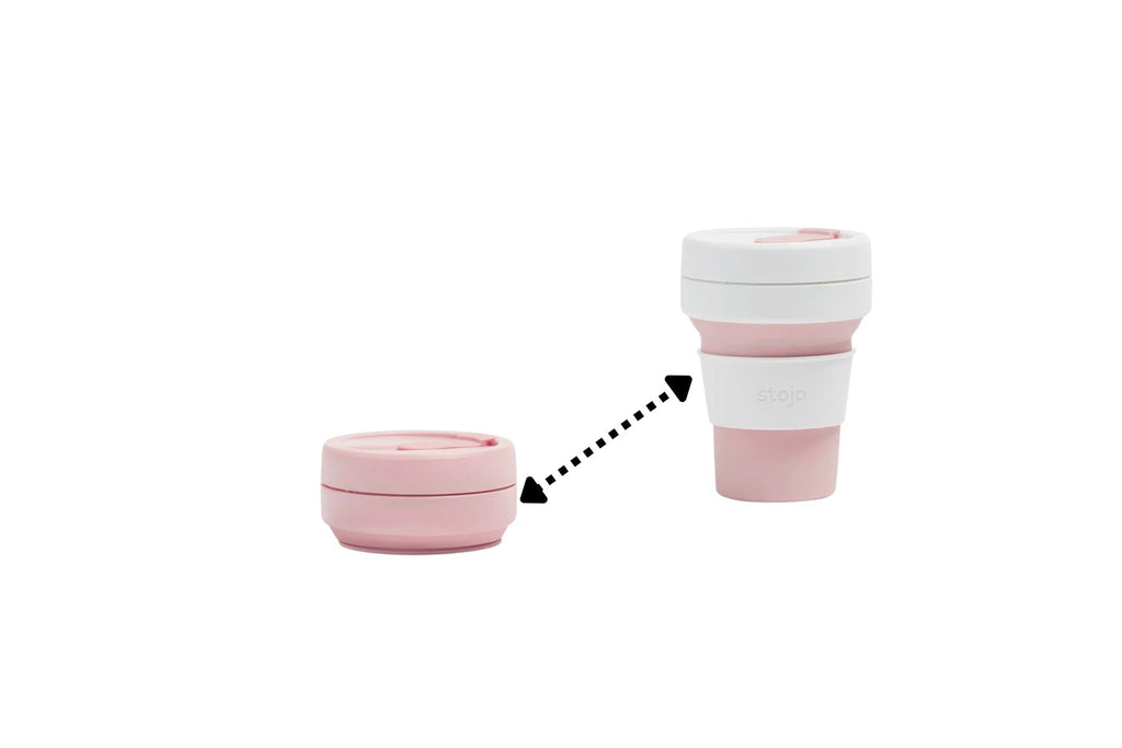 Stojo Pocket Gjenbrukskopp | 355 ml | Rose