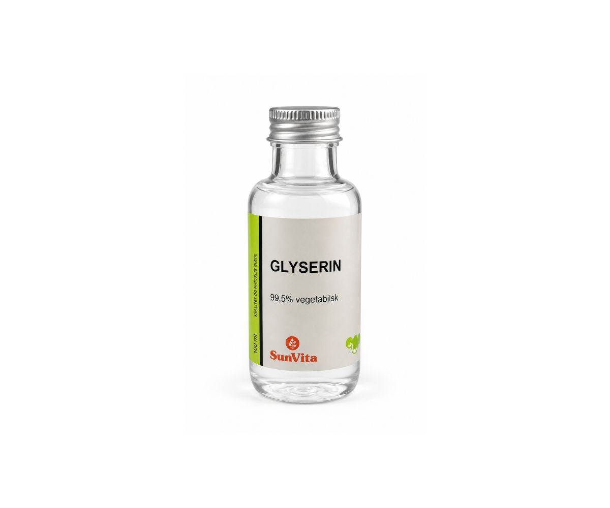 Vegetabilsk glyserin for hud, hår og mat, 100 ml flaske