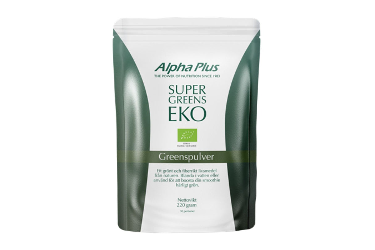 Super Greens EKO 220 g – Økologisk supermat for energi og velvære