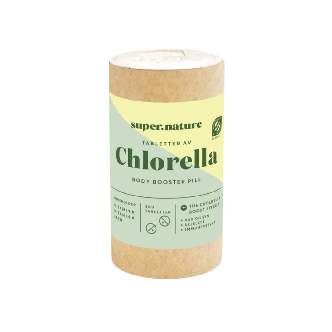 Supernature Chlorella tabletter – økologisk chlorella i tablettform.