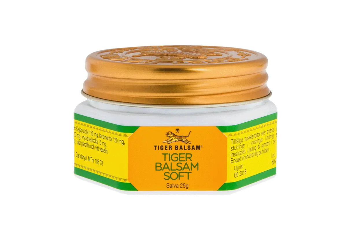 Tiger Balsam Soft 25 g – Mykere Salve for Muskelplager og Forkjølelse