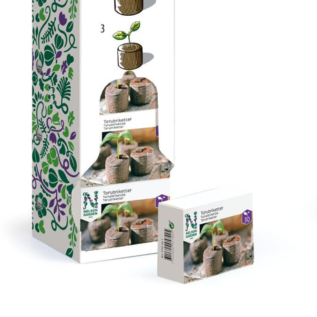 Torvbriketter til forkultivering av frø