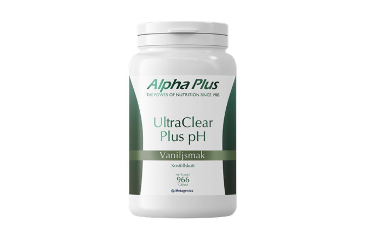 UltraClear Plus pH Vaniljesmak 966 g – For syre-basebalanse og detox