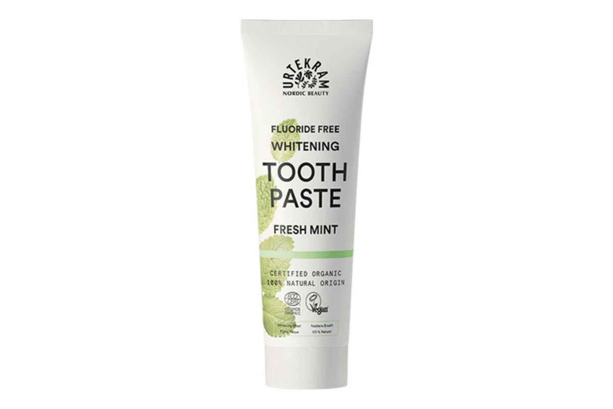 Urtekram Tannkrem med Fresh Mint Whitening uten Fluor – Naturlig og Vegansk