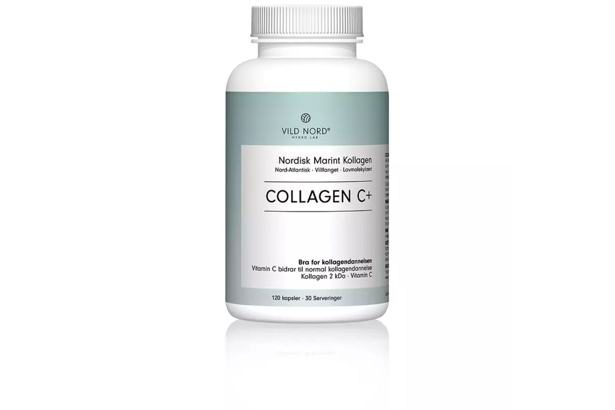 Vild Nord Collagen C+ 120 kapsler – For sunn hud, knokler og muskler