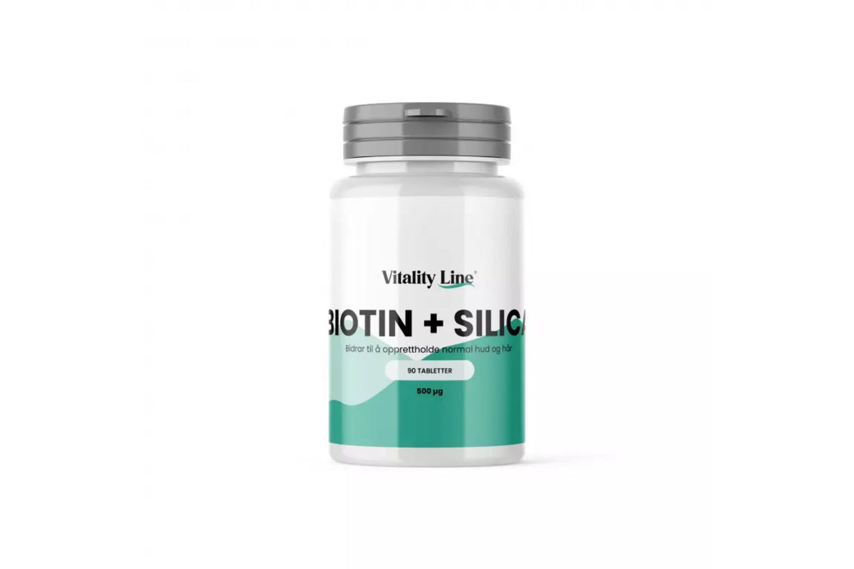 Vitality Line Biotin + Silica – Støtte for Hår, Hud og Negler (90 tabletter)