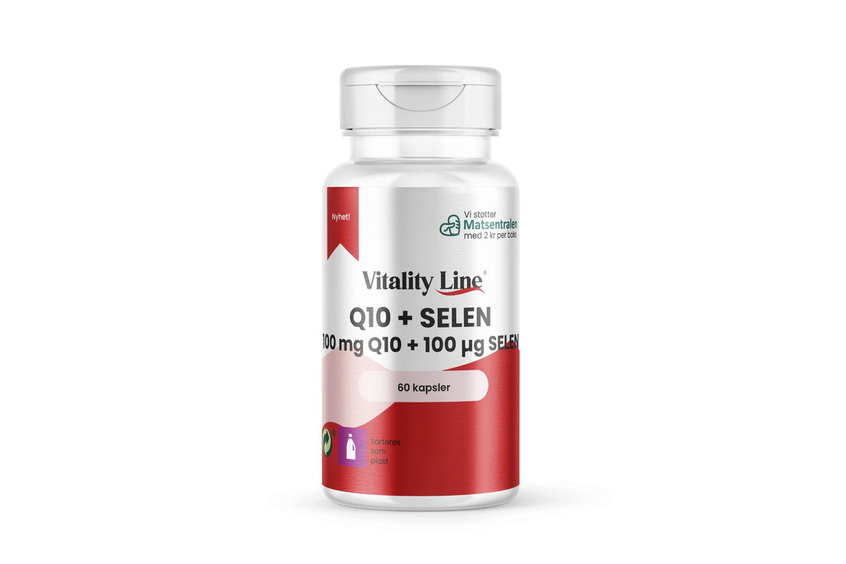 Vitality Line Q10 + Selen – 60 kapsler | Støtte for immunsystem og cellenes helse