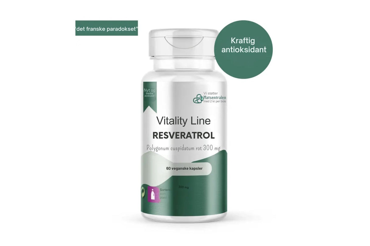 Vitality Line Resveratrol 60 kapsler – Kraftig antioksidant for helse og velvære