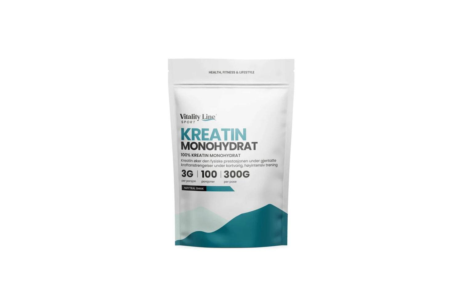 Vitality Line Sport Kreatin Monohydrat – 300 g for styrke, muskelvekst og ytelse