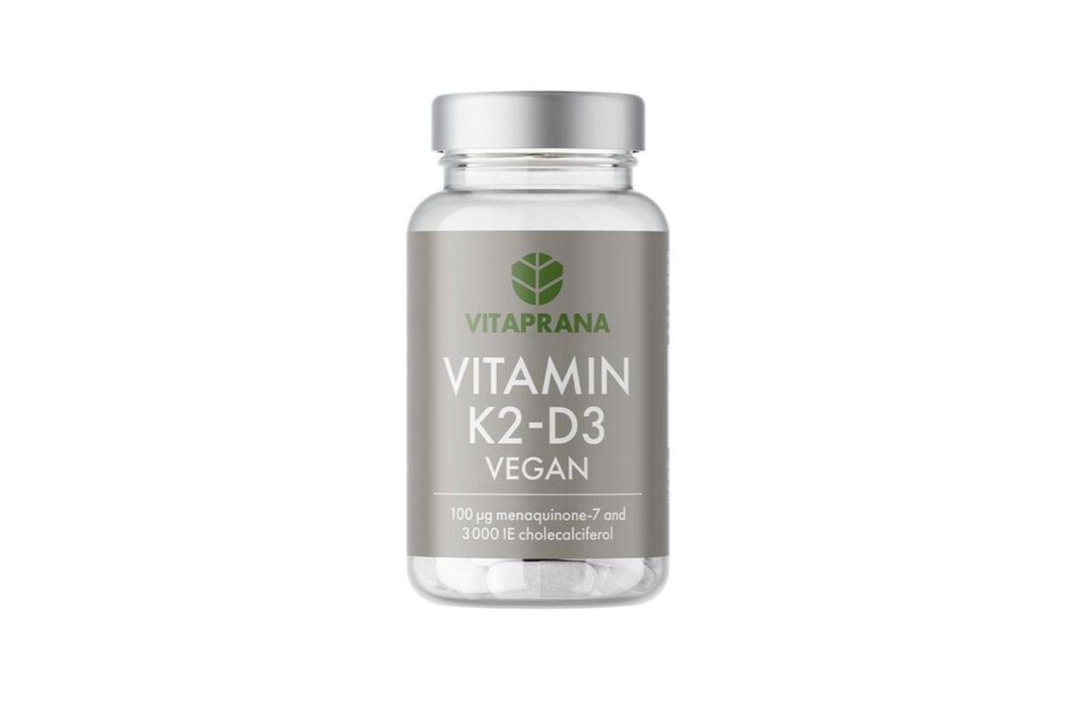 Vitamin K2 + D3 Vegansk 110 kapsler – For skjelett, muskler og immunforsvar