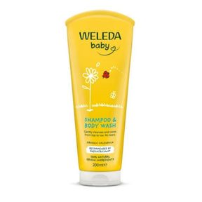 Weleda Baby Calendula Shampoo & Body Wash 200 ml for skånsom vask av baby og småbarn