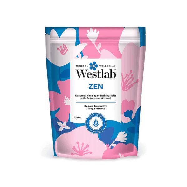 Westlab Badesalt Zen | 1 kg – Beroligende badesalt med hvit salvie, neroli og sedertre