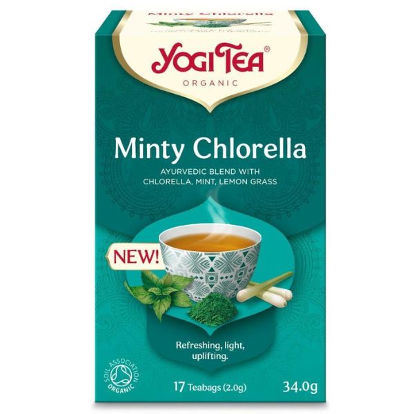 Yogi Minty Chlorella te – økologisk og forfriskende te med mynte og chlorella (17 poser)