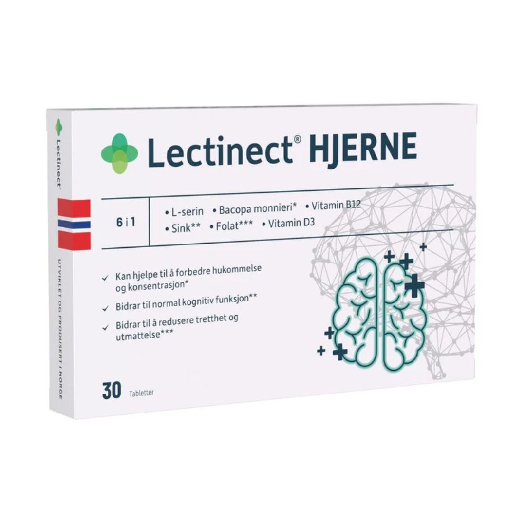 Kosttilskudd i tabletter for støtte til hukommelse og konsentrasjon