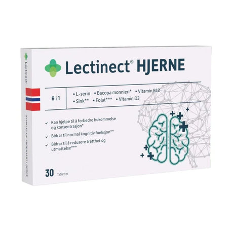 Kosttilskudd i tabletter for støtte til hukommelse og konsentrasjon