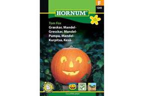 Frøpose med Halloween-gresskar klar for såing.