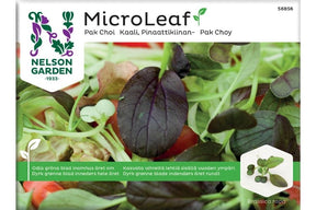 Små, sprø pak choi-blader til mikrogrønt.