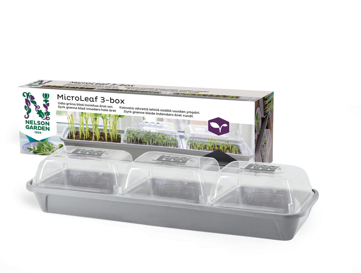 Minidrivhus-Micro Leaf-boks 3 in 1