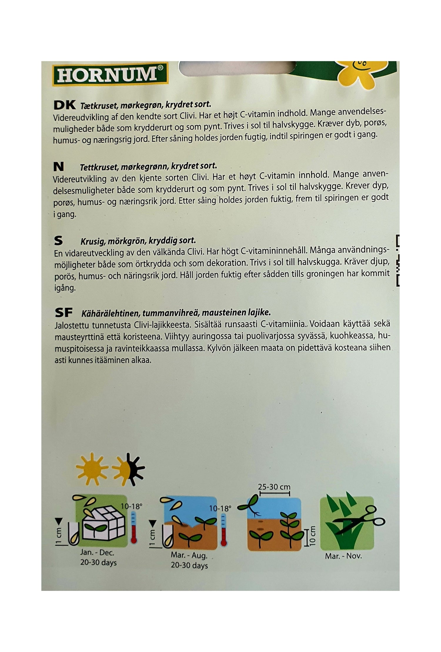 Persille 'Krus Darki' – Tettkruset og Mørkegrønn Krydderurt