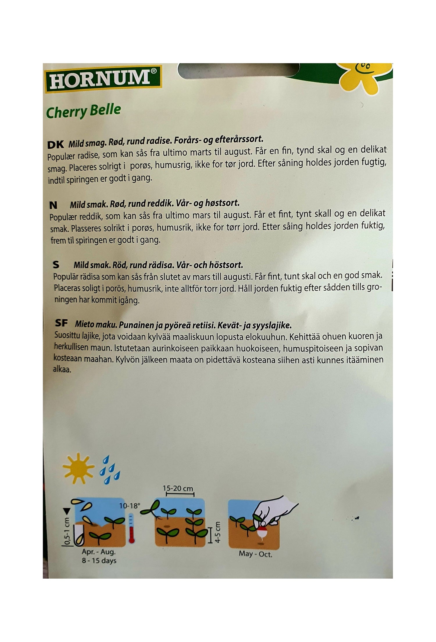 Frø Reddik ‘Cherry Belle’ – Mild og Delikat Vår- og Høstreddik