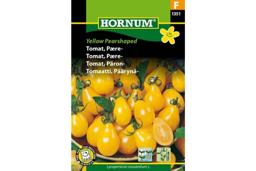 Tomat 'Yellow Pearshaped' – Dekorativ og Sødmefull Småtomat